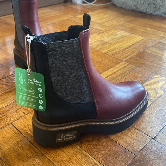 NWT Sam Edelman Burgundy & Black Boots BRAND NEW - Picture 2 of 7